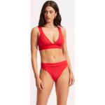 Rode Polyamide Seafolly High waist bikini's  in maat M Sustainable in de Sale voor Dames 