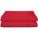 Moderne Rode Badstoffen Seahorse Badhanddoeken  in 70x140 2 stuks in de Sale 