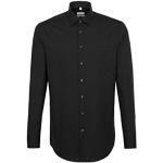 Casual Zwarte Seidensticker Strijkvrij overhemd  voor een Stappen / uitgaan / feest kentkraag in de Sale voor Heren 