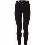 Selected Femme Sophia mid waist skinny jeans met stretch - Zwart