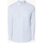 Selected Homme Noos regular fit overhemd met borstzak en streepprint - Lichtblauw