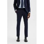Flared Donkerblauwe Polyester Selected Selected Homme Herenpantalons  in maat XL in de Sale 