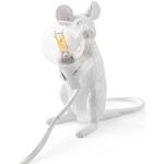Seletti - Lamps - Mouse Table Lamp With Lightbulb Available in 2 Styles - Sitting