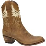 Cowboy Bruine Sendra Boots Debora Laarzen met blokhak Blokhakken  in maat 37 met Hakhoogte 3cm tot 5cm met Ritssluitingen voor Dames 