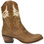 Cowboy Bruine Sendra Boots Debora Laarzen met blokhak Blokhakken  in 39 met Hakhoogte 3cm tot 5cm met Ritssluitingen voor Dames 