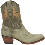 Cowboy Kaki Sendra Boots Debora Dameslaarzen Blokhakken  in maat 36 met Hakhoogte 3cm tot 5cm met Ritssluitingen 