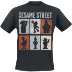 Zwarte Sesamstraat Effen T-shirts Ronde hals  in maat L voor Heren 