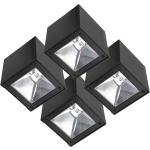 Zwarte Kunststof Ks verlichting LED wandlampen aangedreven met Zonne-Energie 4 stuks Sustainable in de Sale 
