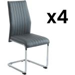 Donkergrijze Metalen Vente-unique Design stoelen 4 stuks 