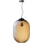 Sfeervolle hanglamp ribbel amberglas 40 cm ETH Glamm Amber