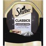 Sheba Classics in Paté kattenvoer - hoogwaardig natvoer in 22 bakjes - taartjes met fijne stukjes kalfsvlees en kip - pak van 2 (2 x 11 bakjes à 85 g)