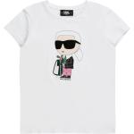Witte Jersey Karl Lagerfeld Kinder T-shirts voor Meisjes 