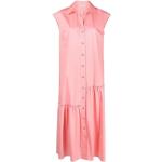 Klassieke Roze Stretch PESERICO Casual jurken  in maat M Enkellang asymmetrische in de Sale voor Dames 
