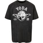 Zwarte F4nt4stic Star Wars Yoda Zomermode Ronde hals voor Heren 