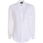 Witte Linnen Emporio Armani Overhemden lange Mouwen  in maat XXL in de Sale voor Dames 