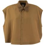 Bruine Viscose FABIANA FILIPPI Mouwloze blouses  in maat M in de Sale voor Dames 