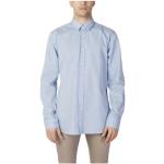 Blauwe HUGO BOSS BOSS Overhemden lange Mouwen  in maat XL in de Sale voor Heren 