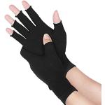 Zwarte Polyester Vingerloze handschoenen  in Onesize voor Dames 