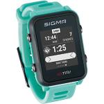 Sigma Sport iD.TRI, GPS Triathlon-horloge met navigatie, Smart Notifications, licht en waterdicht, incl. borstband, snelheids- en trapfrequentiesensor en fietshouder, neon mint