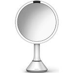 Simplehuman 8" Round Sensor Make-up Spiegel Sensor Spiegel Wit Roestvrij Staal 46cm