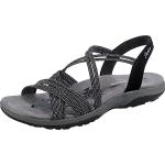 Zwarte Schokabsorberend Skechers Platte sandalen  in maat 41 voor Dames 