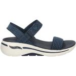 Blauwe Skechers Arch Fit Platte sandalen  in maat 37 met Hakhoogte tot 3cm met Klittenbandsluitingen voor Dames 