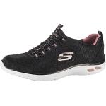 Skechers Empire D'lux-Spotted Sneakers voor dames, Zwarte mesh rose gouden rand, 36 EU