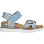 Blauwe Skechers Desert Kiss Platte sandalen  in 30 met Hakhoogte 3cm tot 5cm met Klittenbandsluitingen voor Meisjes 