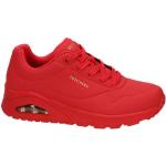 Rode Rubberen Skechers Damessneakers  in maat 41 met Hakhoogte tot 3cm in de Sale 