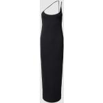 Zwarte Polyester Stretch Review Bodycon jurken U-hals  in maat S Maxi asymmetrische in de Sale voor Dames 