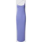 Violet Polyester Stretch Review Bodycon jurken U-hals  in maat S Maxi asymmetrische in de Sale voor Dames 
