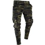 Bootcut Blauwe Stretch Camouflage Skinny jeans  in maat M Geripte voor Heren 