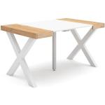 Moderne Witte Massief Houten Uitschuifbare tafels voor 6 personen 
