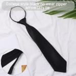 Zwarte Polyester Smalle stropdassen 1 stuk voor Heren 