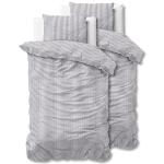 Witte Sleeptime Gestreepte Strijkvrije dekbedovertrekken  in 135x200 4 stuks 
