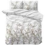 Witte Polyester Sleeptime Bloemen Dekbedovertrekken  in 220x200 voor 2 personen in de Sale 