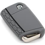 Sleutelhoes VB voor 3 toetsen autosleutel siliconen cover sleutelhoes etui beschermhoes (asgrijs zwart)