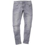 Vintage Grijze Badstoffen Stretch Nudie Jeans Slimfit jeans Sustainable in de Sale voor Heren 