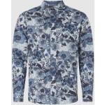Marine-blauwe All over print Zakelijke overhemden in de Sale voor Heren 