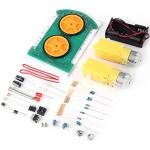 Smart Car DIY Kit, Tracking Car DIY Accessories Kit Electronic Component Set Learning Electronics Kit