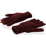 Bordeaux-rode Touch Screen handschoenen  in maat XL voor Dames 
