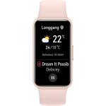 Roze Alarm Huawei Smartwatches met Touchscreen met Stappenteller Rechthoekig 5 Bar voor Dames 