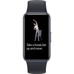 Zwarte Alarm Huawei Smartwatches met Touchscreen met Stappenteller Rechthoekig 5 Bar voor Heren 