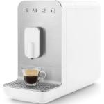 Witte Aluminium smeg Espressomachines met motief van Koffie Geborsteld 