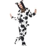 Cow Costume, Black & White, with Hooded Jumpsuit (S)