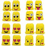 Gele Polyester Emoji Smiley Gymtassen voor Meisjes 