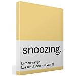 Snoozing - Katoen-satijn - Kussenslopen - 2 stuks - 60x70 cm - Geel