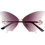 Punk Grijze Vlinder zonnebrillen  in maat XL met motief van Vlinder Sustainable voor Dames 