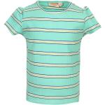 Licht-turquoise Elasthan Someone Gestreepte Kinder T-shirts  in maat 104 met Glitter in de Sale 