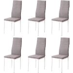 Witte Gestoffeerde Design stoelen 6 stuks 